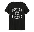 Soccer Is Life Soccer Tri Blend T-Shirt - Fun Novelty Design for Adults