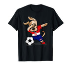 Dabbing Dog Croatia Soccer Croatian Flag T-Shirt - Trendy Graphic Unisex