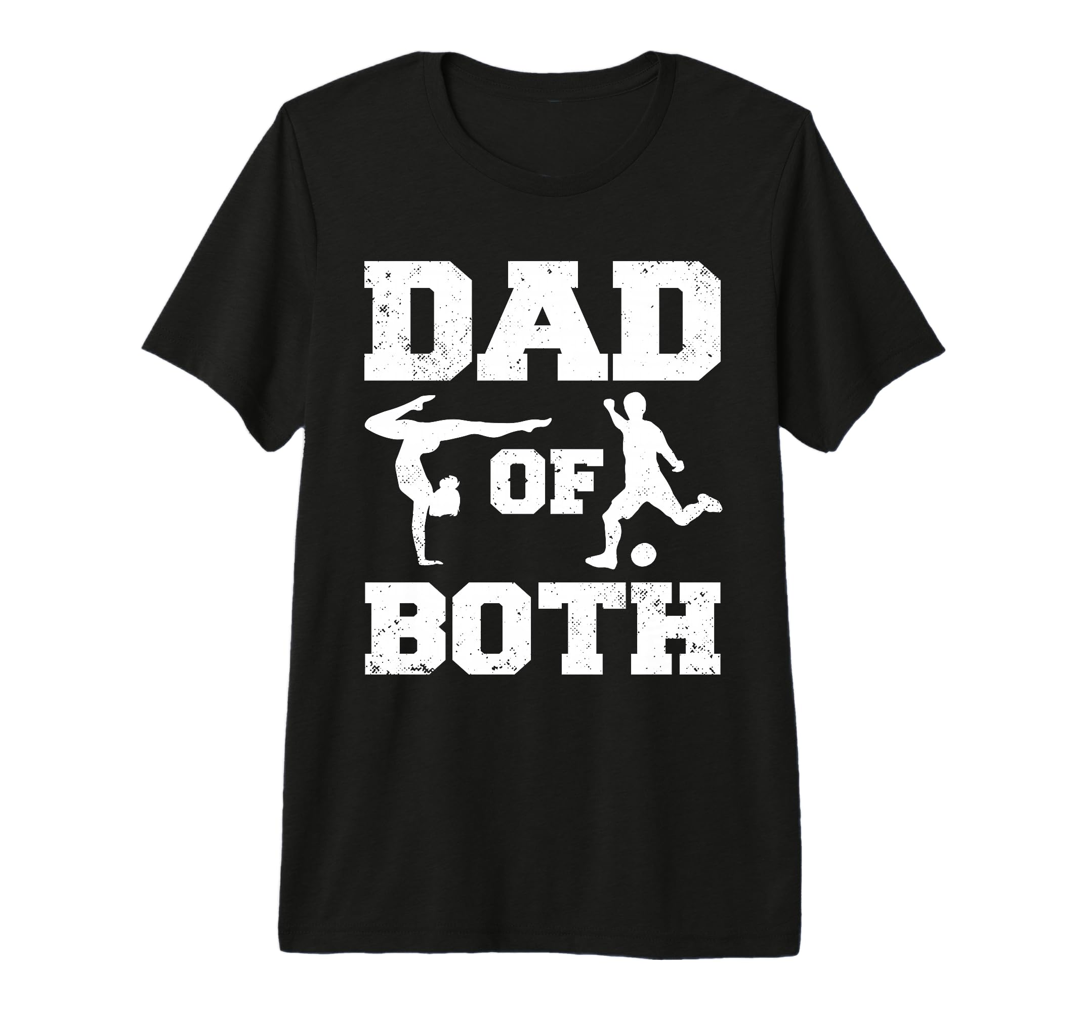 Mens Dad Both Funny Gymnastics Soccer T-Shirt - Trendy Graphic Men Women