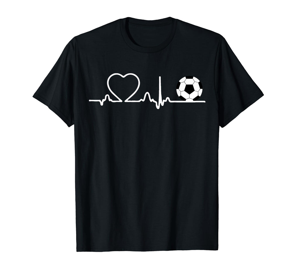 Soccer Heartbeat I Love Soccer Funny T-Shirt - Unique Graphic for Adults