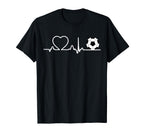 Soccer Heartbeat I Love Soccer Funny T-Shirt - Unique Graphic for Adults