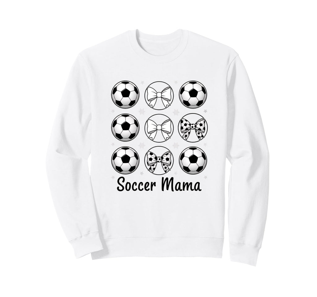 Soccer Mama Mom Soccer Mom Bow Sweatshirt - Custom Art Print for Adults