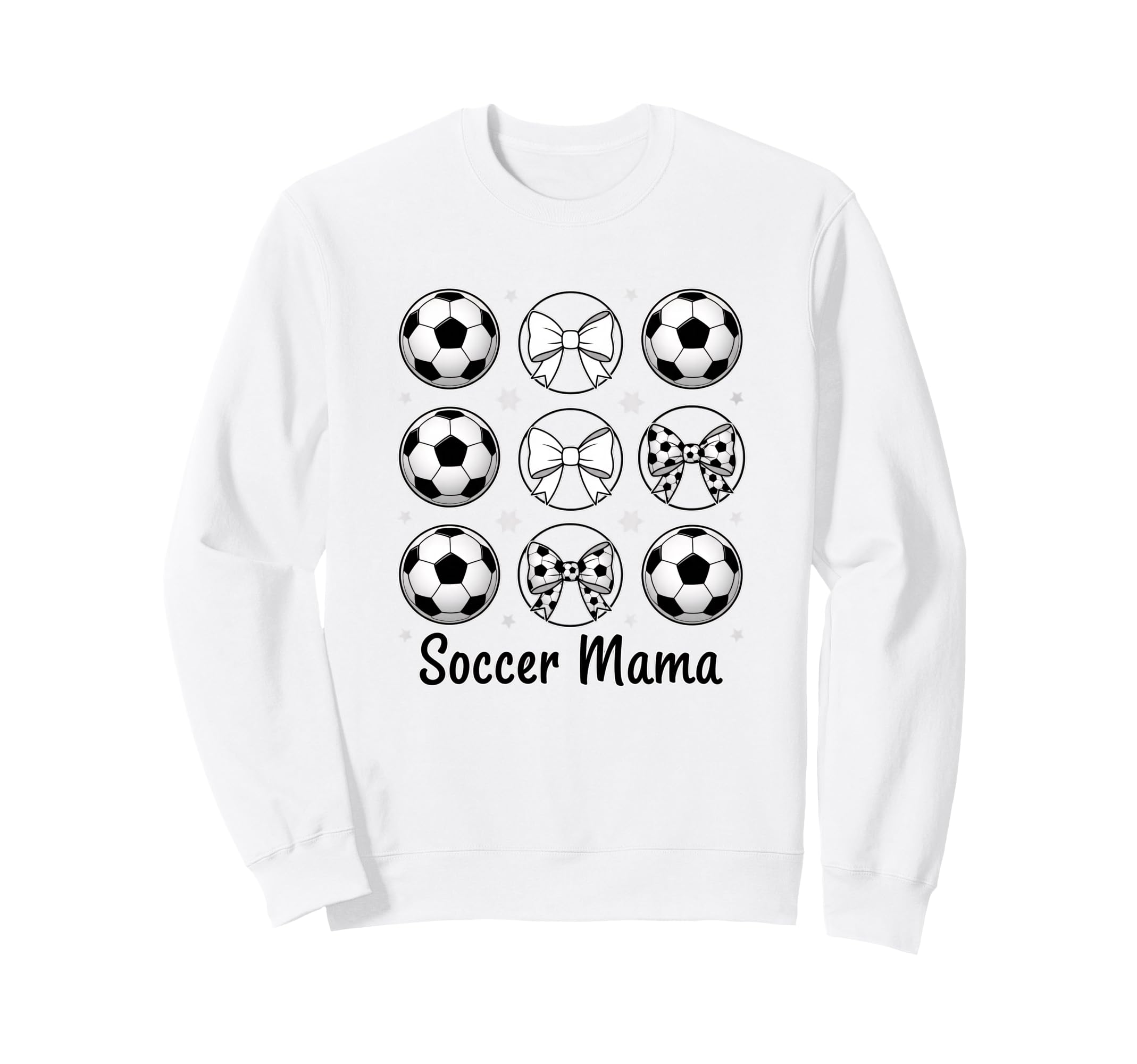 Soccer Mama Mom Soccer Mom Bow Sweatshirt - Custom Art Print for Adults