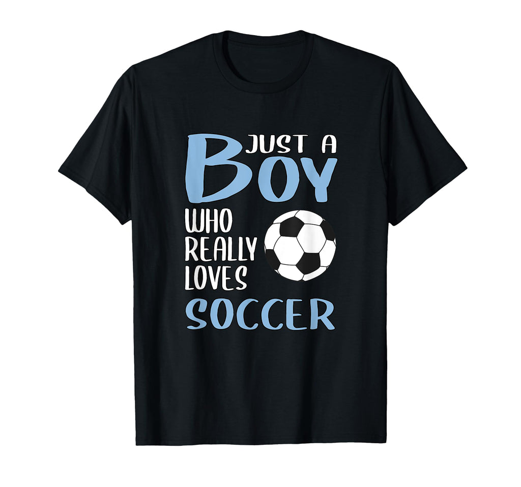 Mens Gift Just Who Really Loves Soccer T-Shirt - Graphic Print for Adults