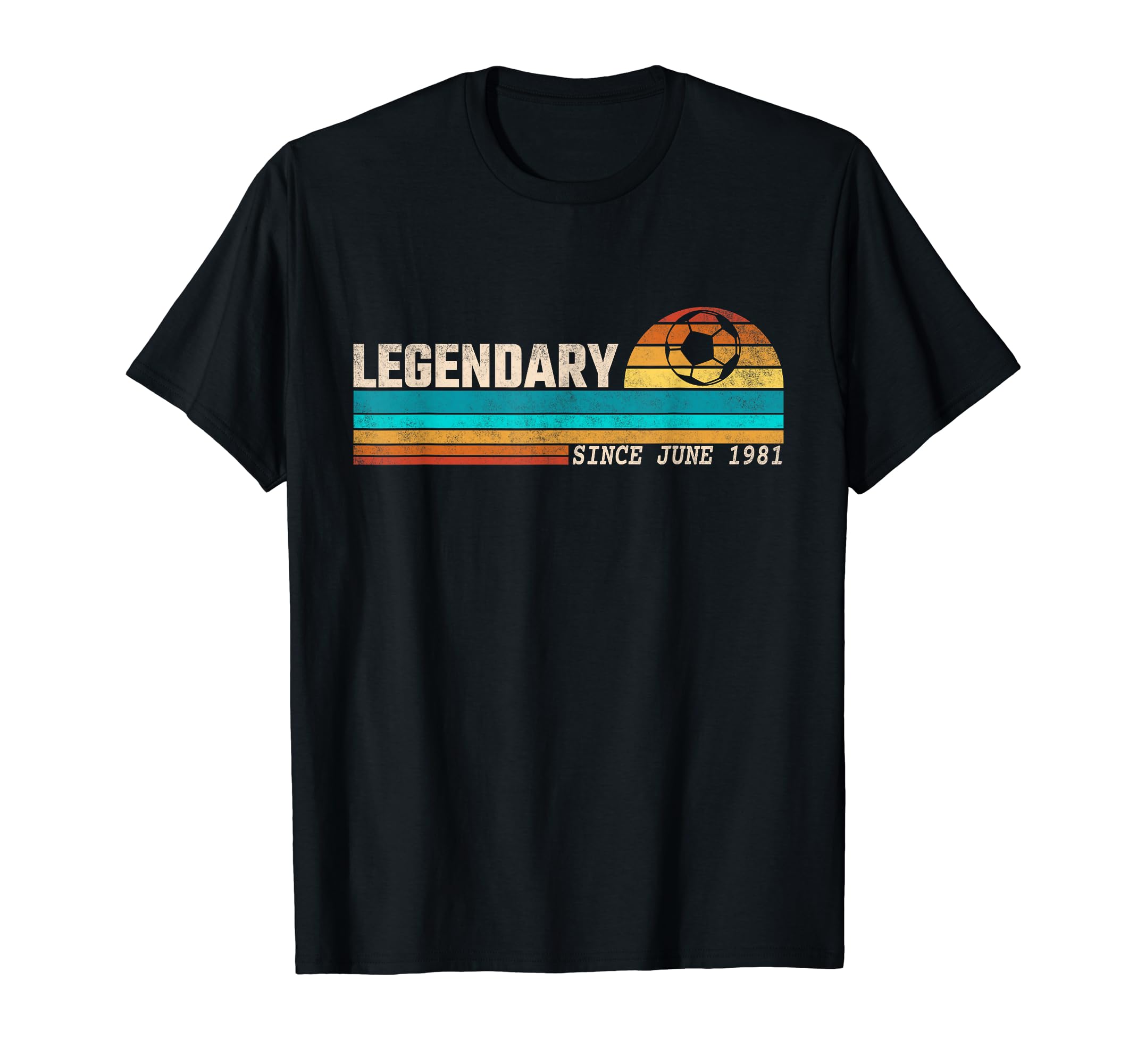 Soccer Player Legend Since June 1981 T-Shirt - Trendy Graphic Men Women