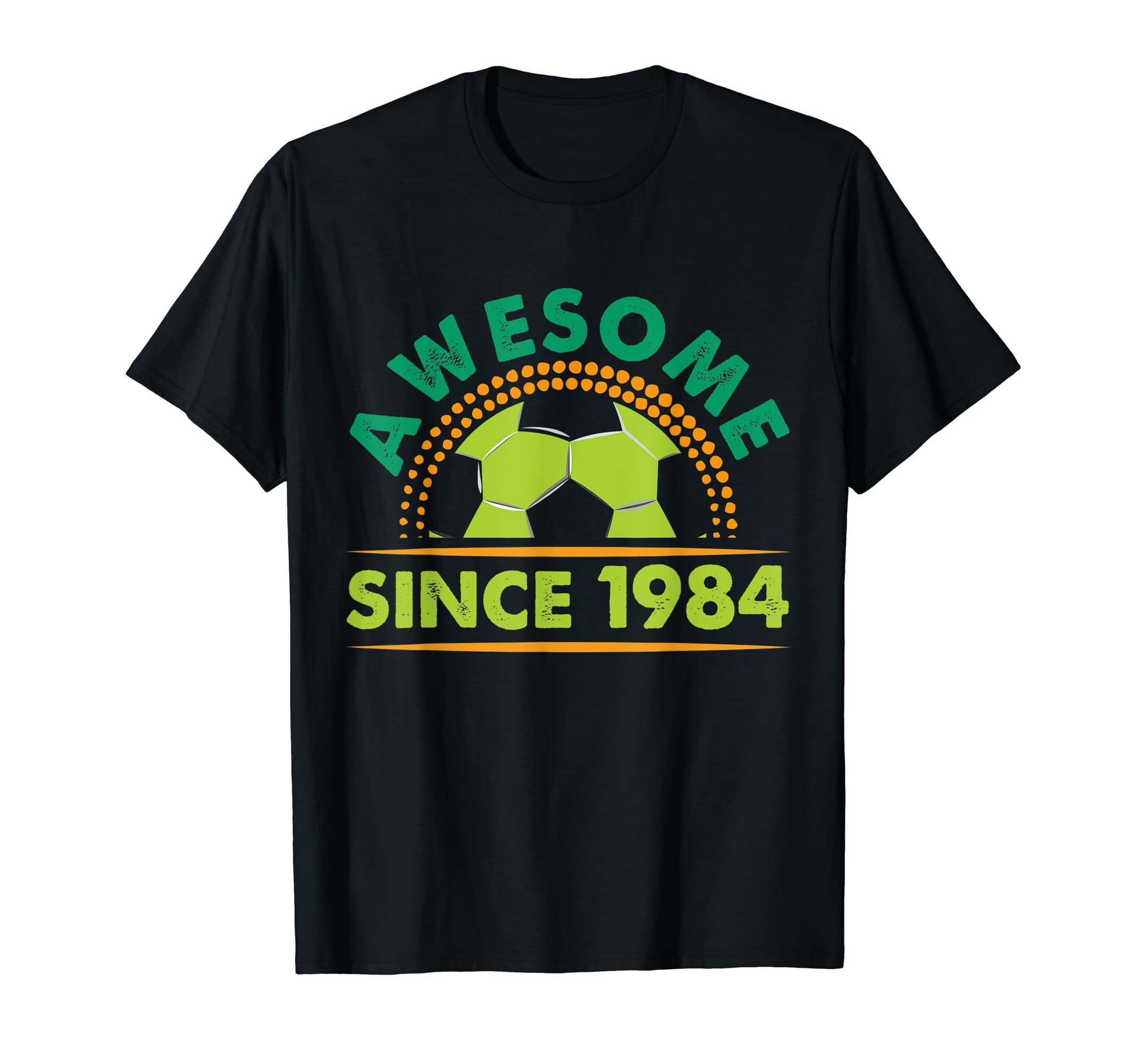 Awesome Since 1984 Funny Soccer Players T-Shirt - Graphic Print Unisex