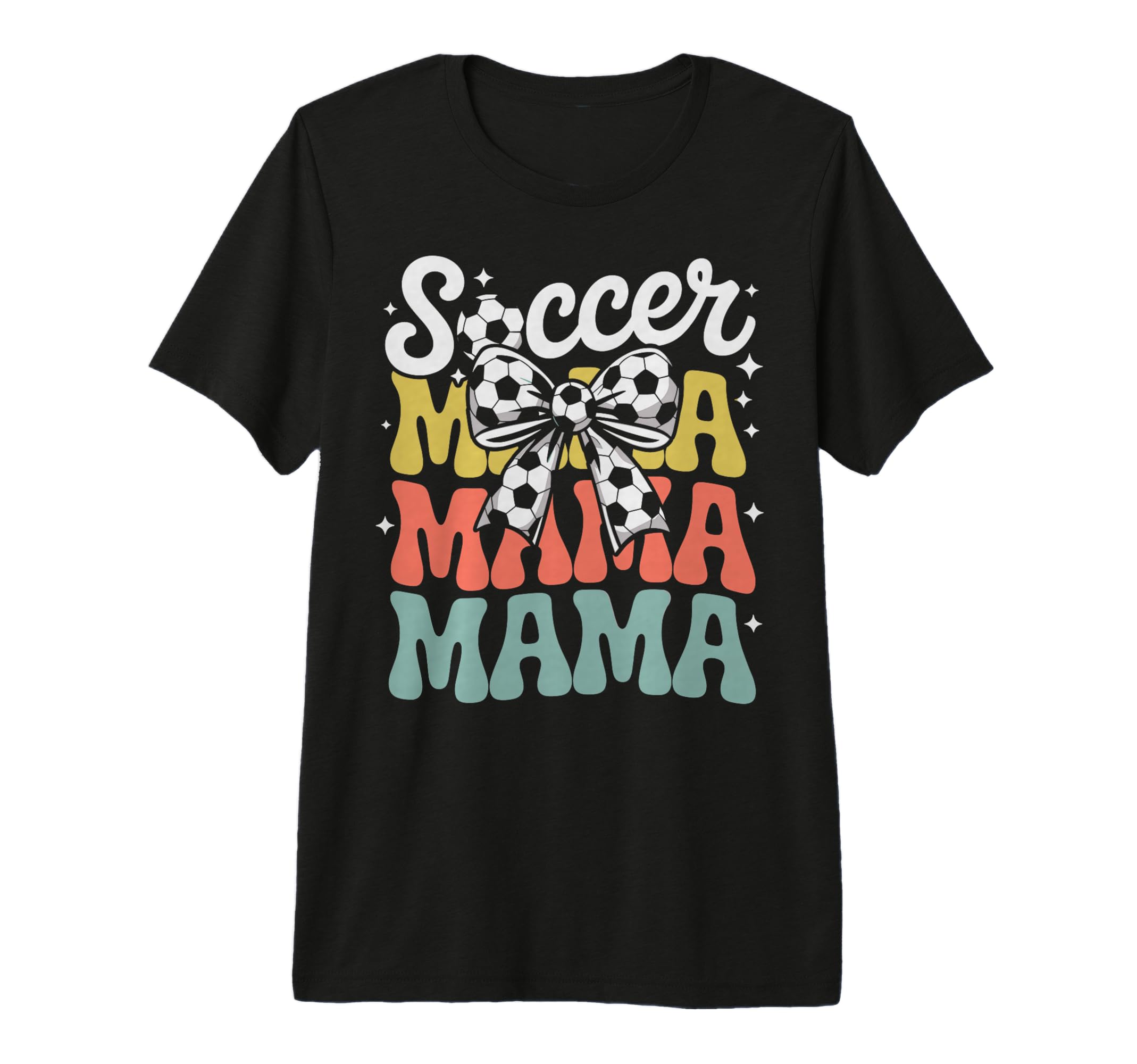 Groovy Soccer Football Player Mama T-Shirt - Aesthetic Graphic for Adults