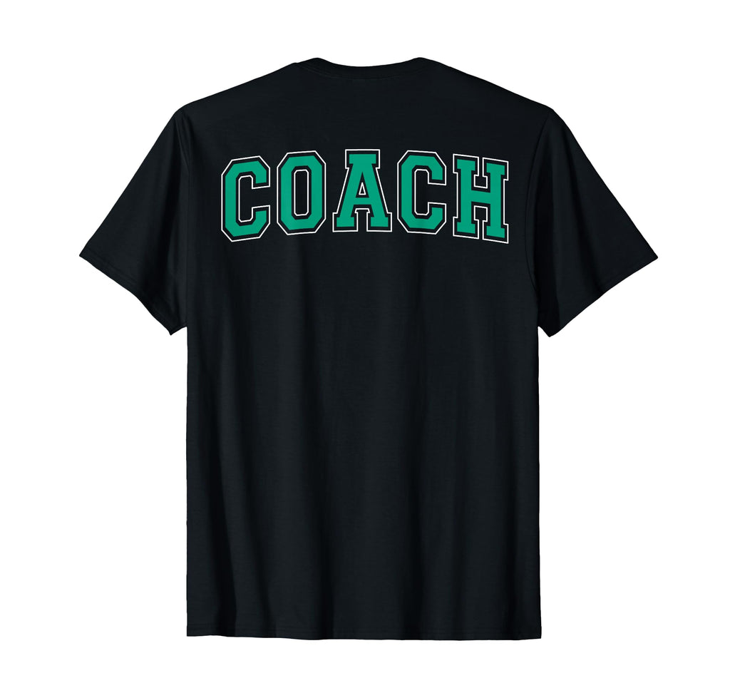 Coach Sports Trainer Arched Teal T-Shirt - Aesthetic Graphic Men Women