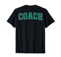 Coach Sports Trainer Arched Teal T-Shirt - Aesthetic Graphic Men Women