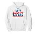 Soccer Lil Bro Soccer Brother Support Hoodie - Novelty Apparel Men Women