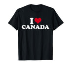 I Love Canada T-Shirt - Casual Everyday Wear Men Women