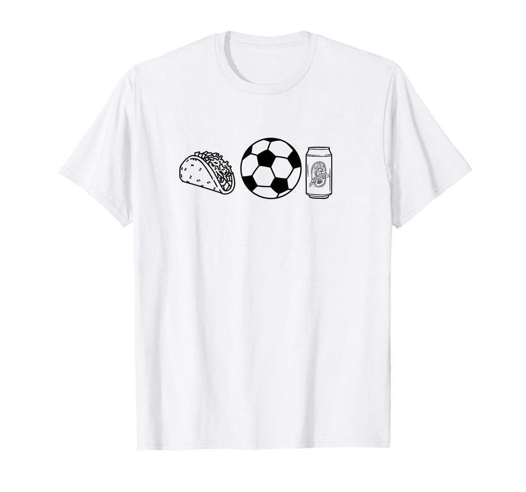 Tacos Soccer Beer Things I Love T-Shirt - Fun Novelty Design Men Women