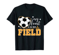 My Heart Is That Field Soccer Love T-Shirt - Minimalist Print Unisex
