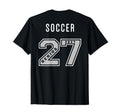2027 Senior Soccer Back Team Gift 27 T-Shirt - Streetwear Style for Adults