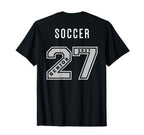 2027 Senior Soccer Back Team Gift 27 T-Shirt - Streetwear Style for Adults