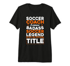 Mens Soccer Coaching Training T-Shirt - Fun Novelty Design for Adults