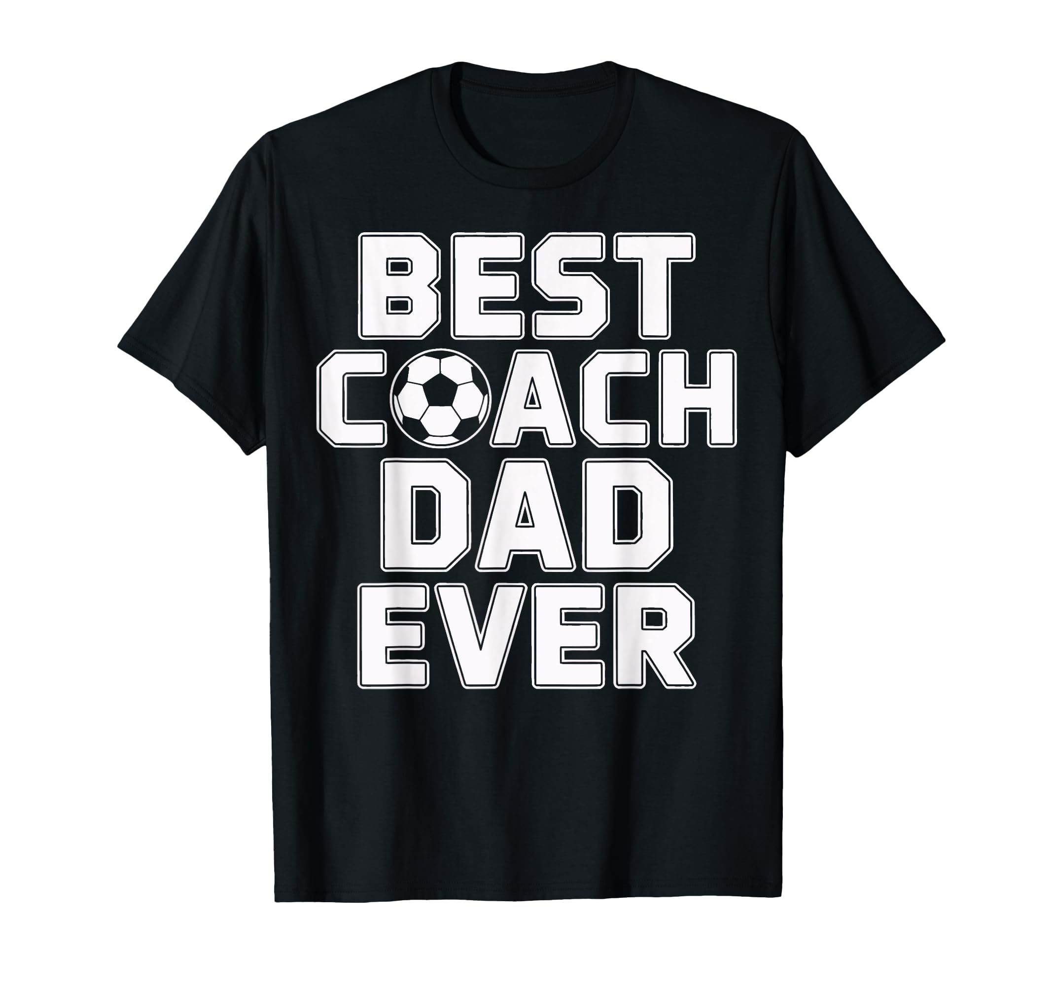 Best Coach Dad Ever Soccer Leadership T-Shirt - Fun Novelty Design Unisex