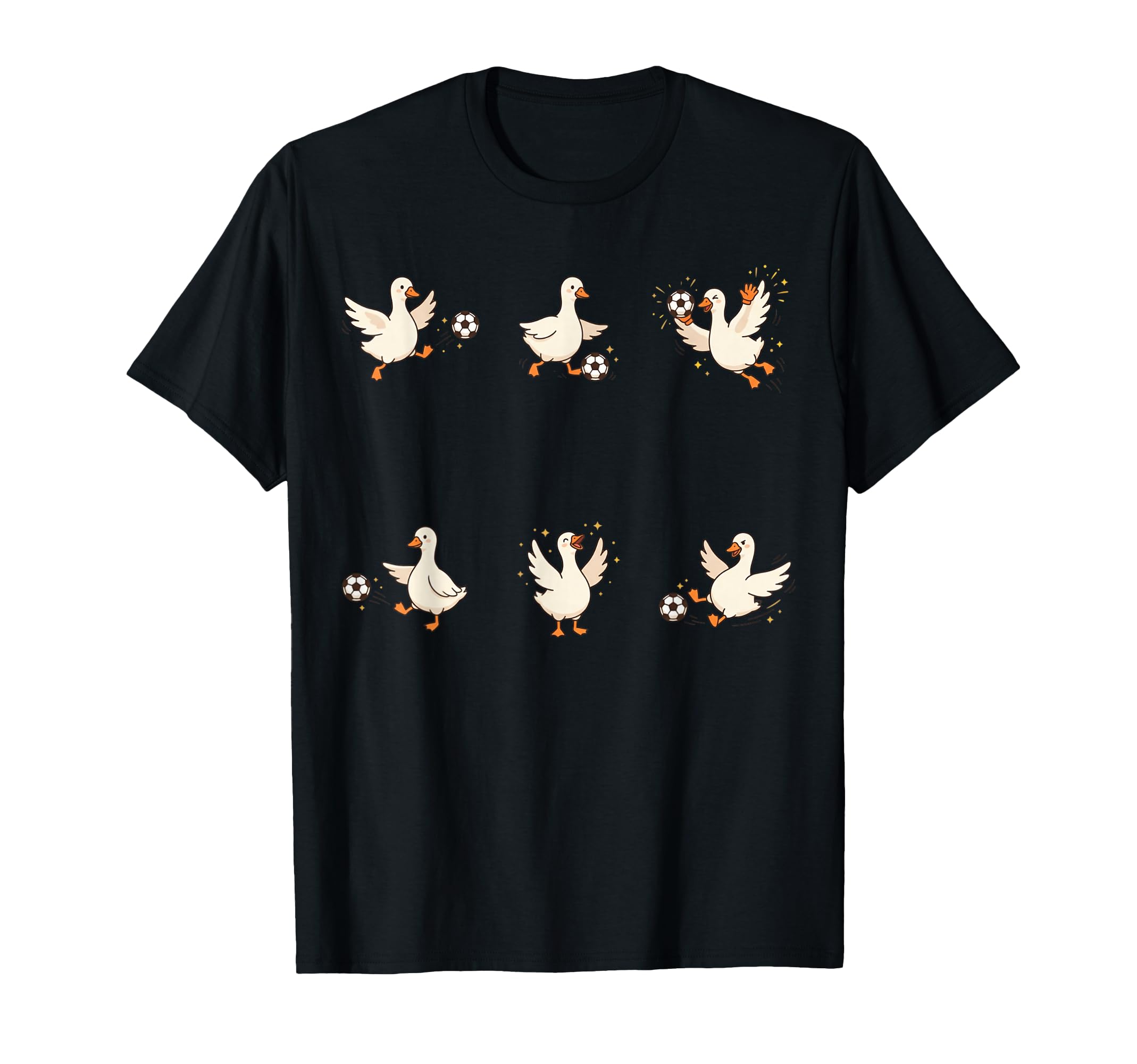 Silly Goose Playing Soccer Player T-Shirt - Casual Everyday Wear Unisex