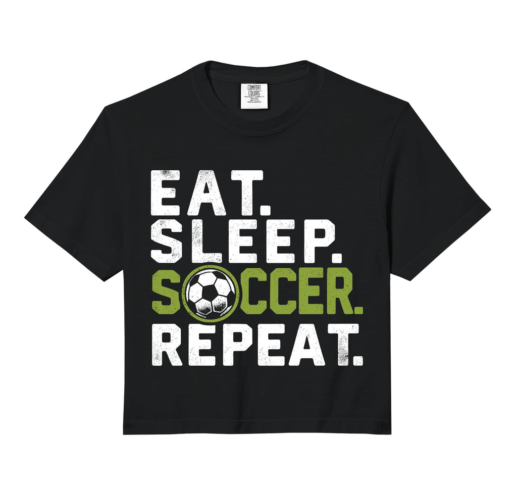 Eat Sleep Soccer Repeat Funny Soccer Hoodie - Streetwear Style Unisex