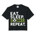 Eat Sleep Soccer Repeat Funny Soccer Hoodie - Streetwear Style Unisex