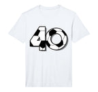 Fortieth Birthday Party 40Th Soccer T-Shirt - Minimalist Print for Adults