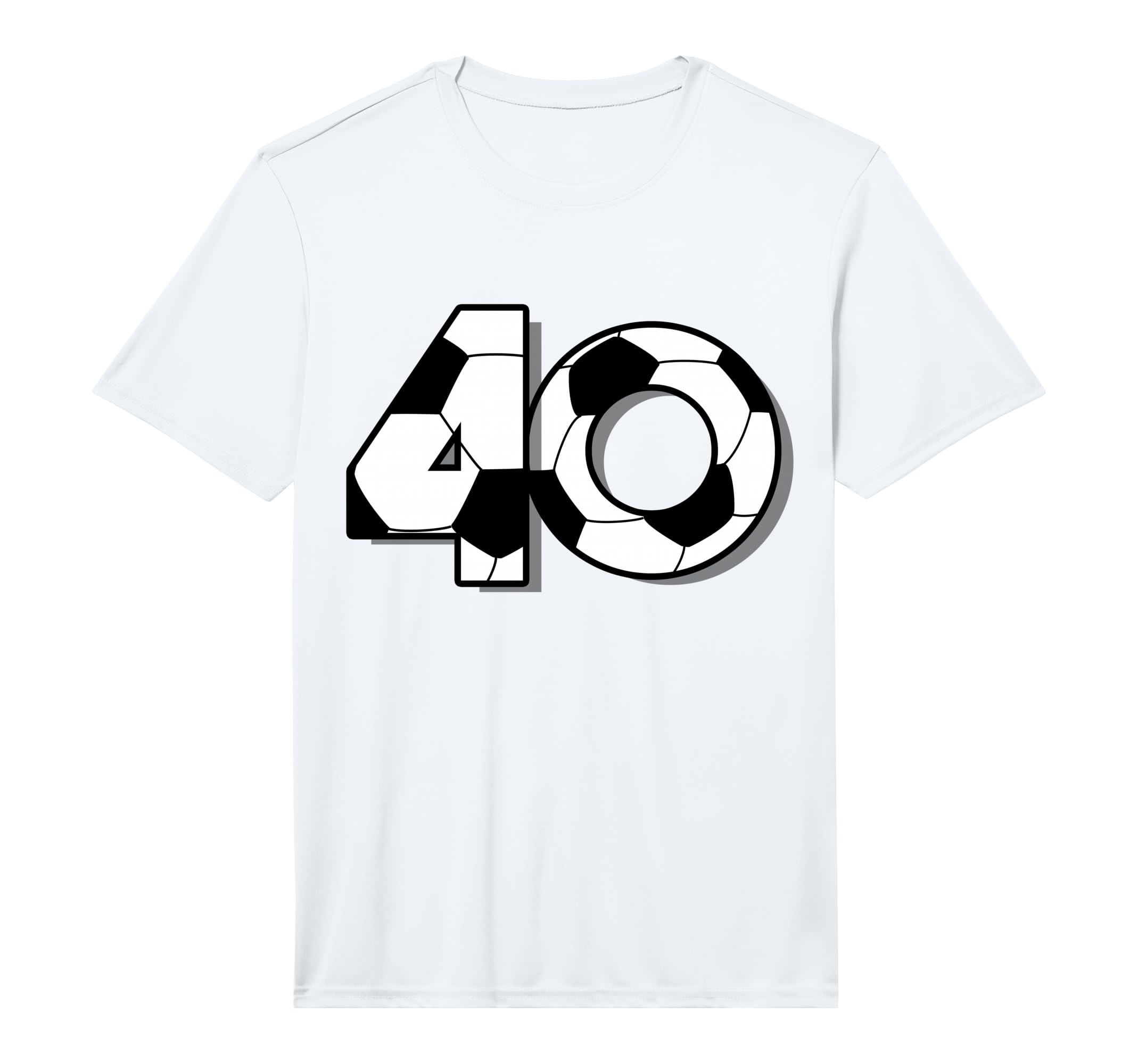 Fortieth Birthday Party 40Th Soccer T-Shirt - Minimalist Print for Adults