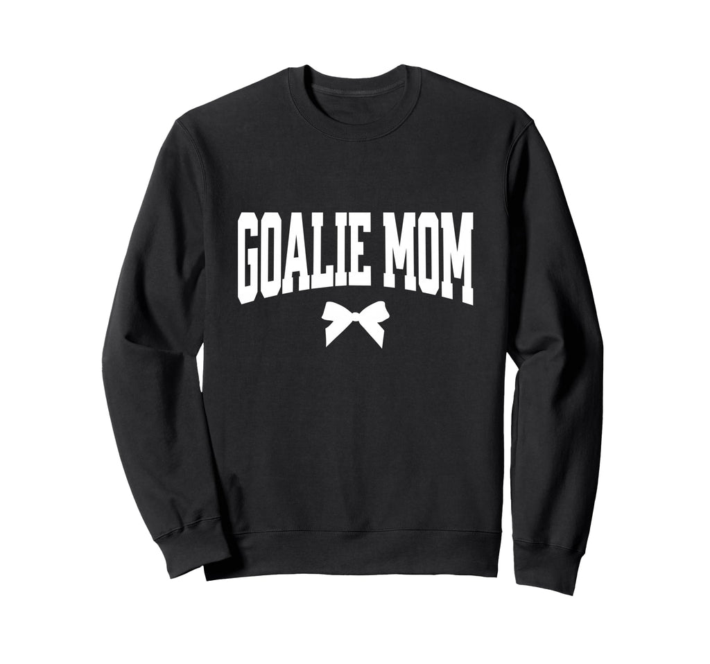 Hockey Goalie Mom Bow Hockey Lacrosse Sweatshirt - Trendy Graphic Unisex
