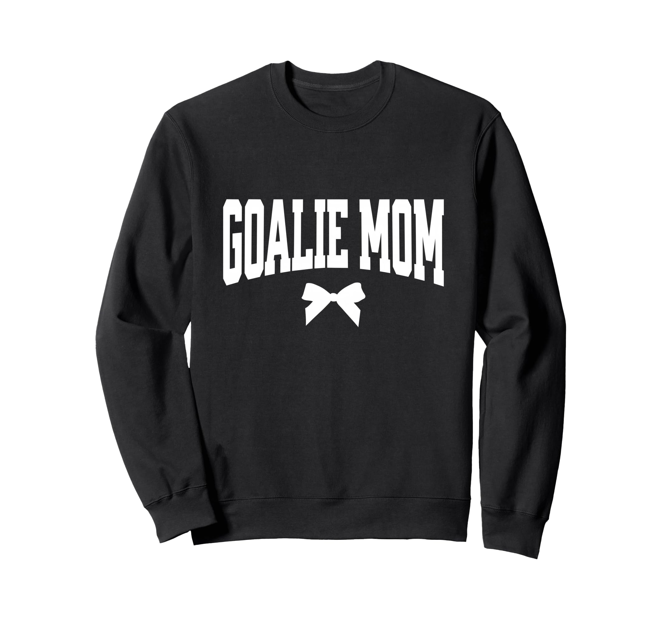 Hockey Goalie Mom Bow Hockey Lacrosse Sweatshirt - Trendy Graphic Unisex