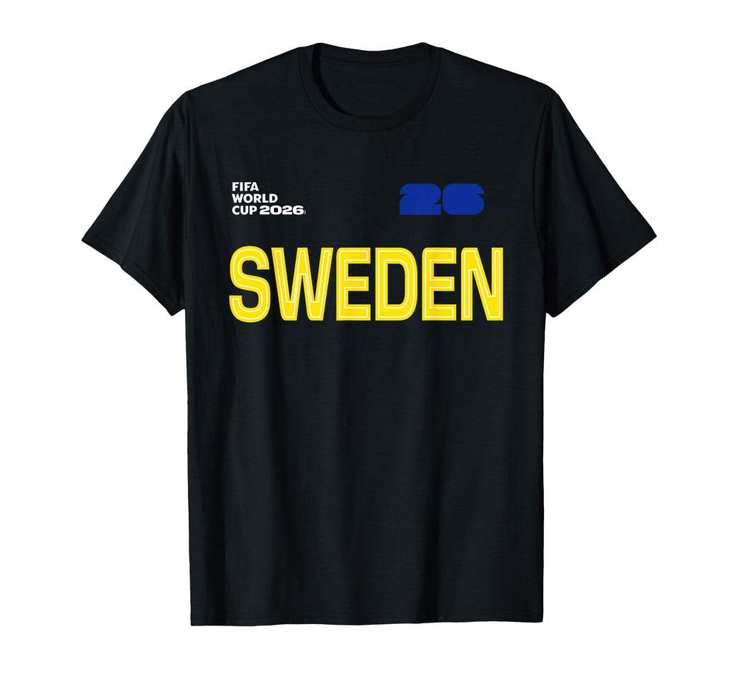 Sweden Outline Soccer T-Shirt | Supporter Shirt