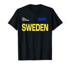 Sweden Outline Soccer T-Shirt | Supporter Shirt