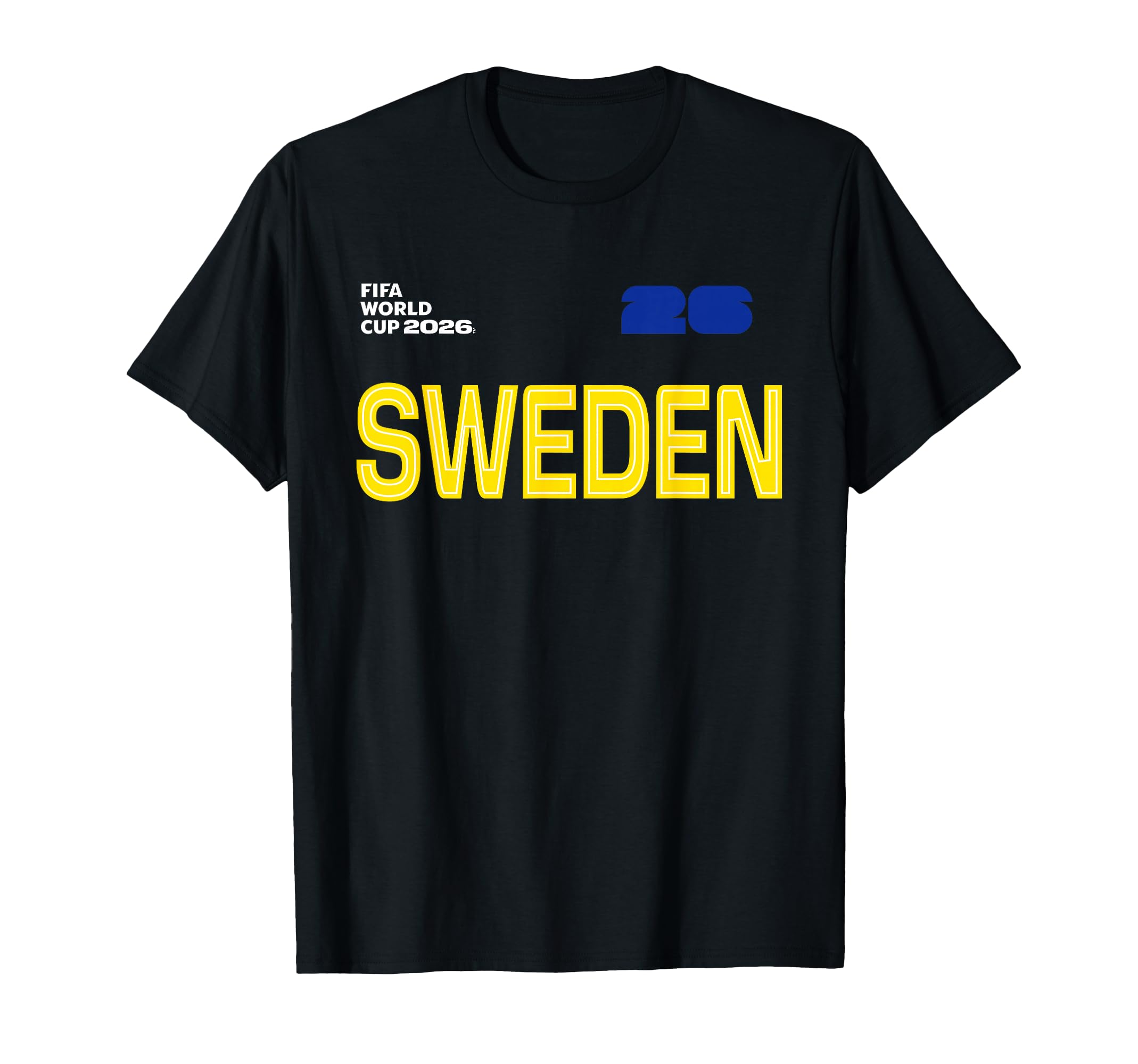 Sweden Outline Soccer T-Shirt | Supporter Shirt