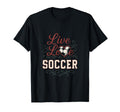 Live Love Soccer Heart Fan T-Shirt - Minimalist Print Men Women