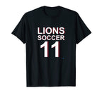 Lions Soccer 11 T-Shirt - Fun Novelty Design for Adults