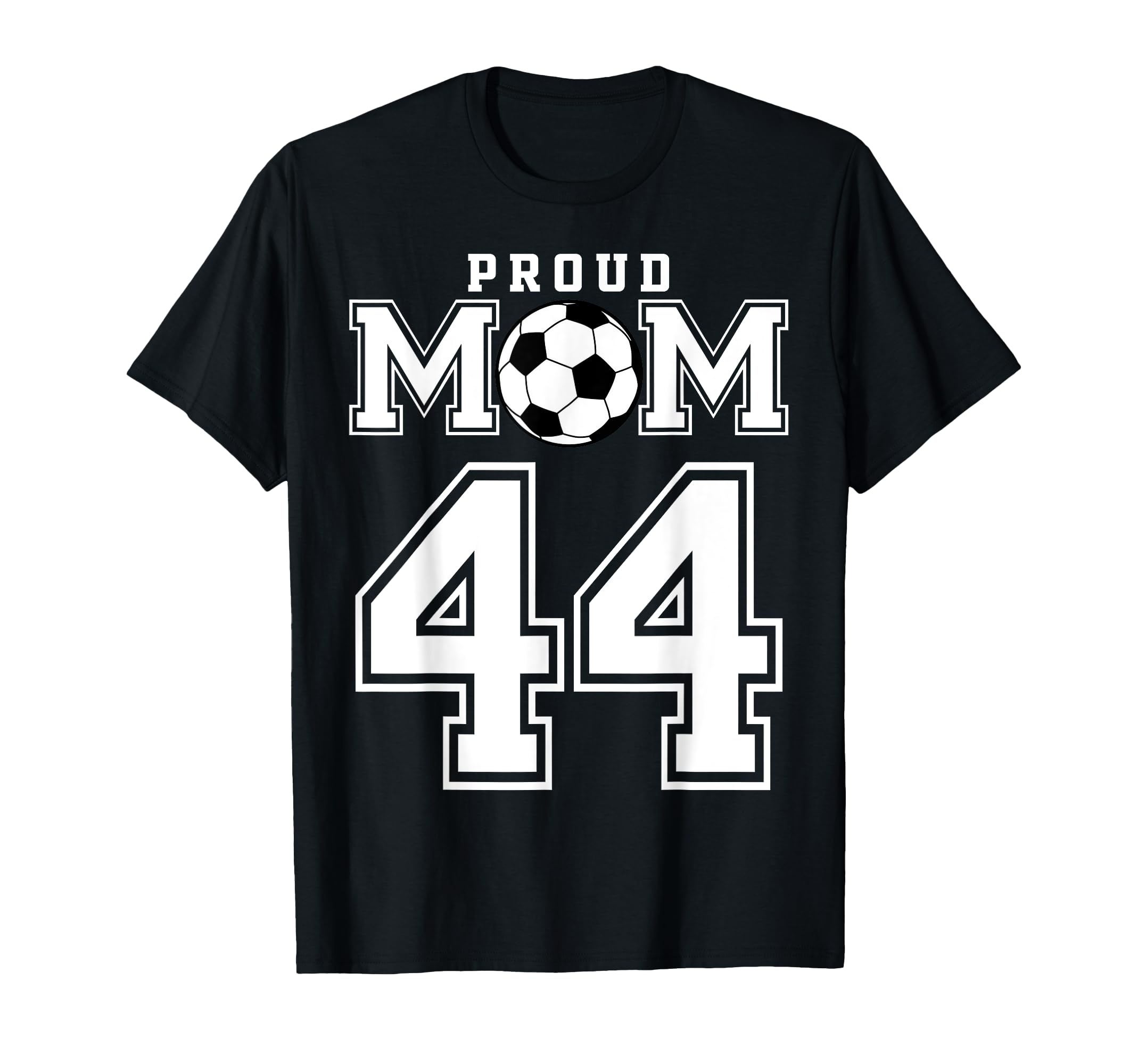 Number 44 Custom Proud Soccer Futbol T-Shirt - Fun Novelty Design Unisex