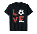 Love Soccer Heart Valentine Sports T-Shirt - Custom Art Print for Adults
