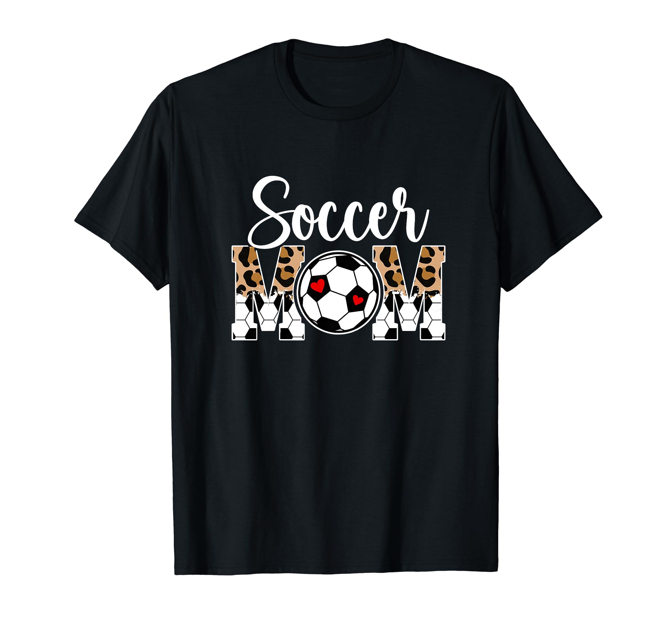 Soccer Mom Soccer Player Mama Leopard T-Shirt - Fun Novelty Design Unisex