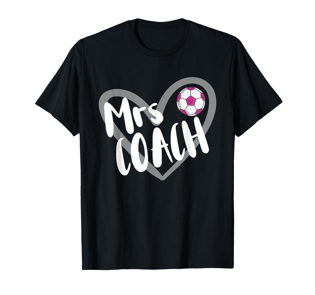 Soccer Mrs Coach Wife Heart T-Shirt - Streetwear Style Unisex