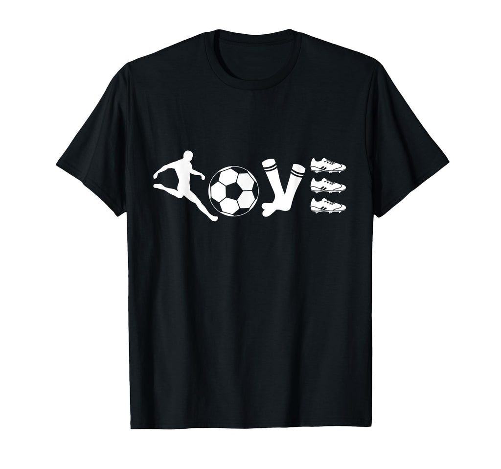 Love Soccer Soccer Player Ball Socks T-Shirt - Novelty Apparel Men Women