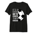 I Coach Tiny Humans Funny Soccer T-Shirt - Minimalist Print for Adults