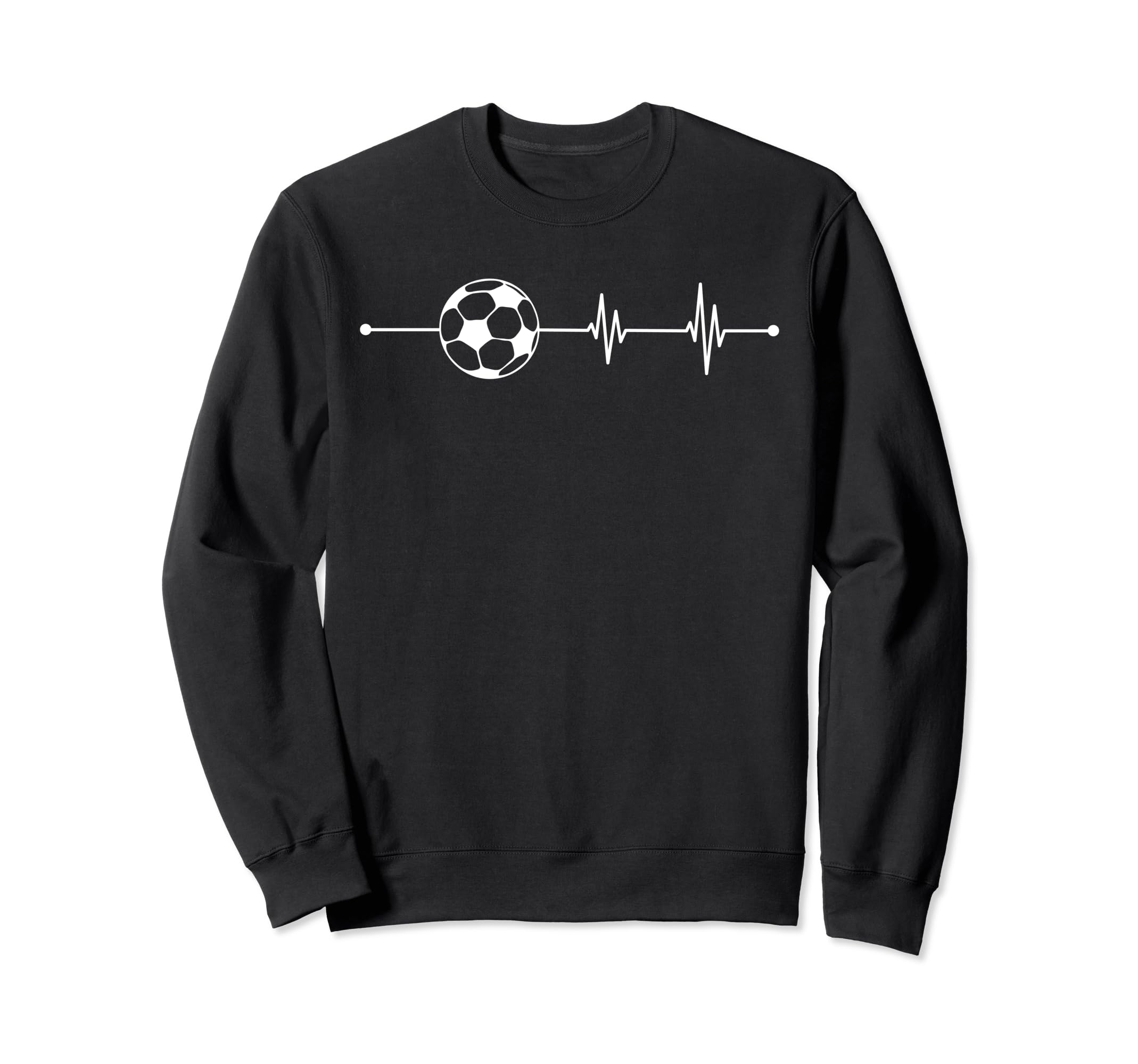 Heartbeat Soccer Ball Soccer Lover Sweatshirt - Fun Novelty Design Unisex