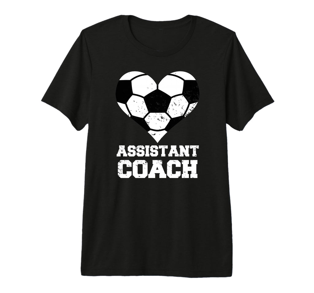 Assistant Soccer Coach Heart T-Shirt - Casual Everyday Wear Men Women