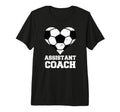 Assistant Soccer Coach Heart T-Shirt - Casual Everyday Wear Men Women