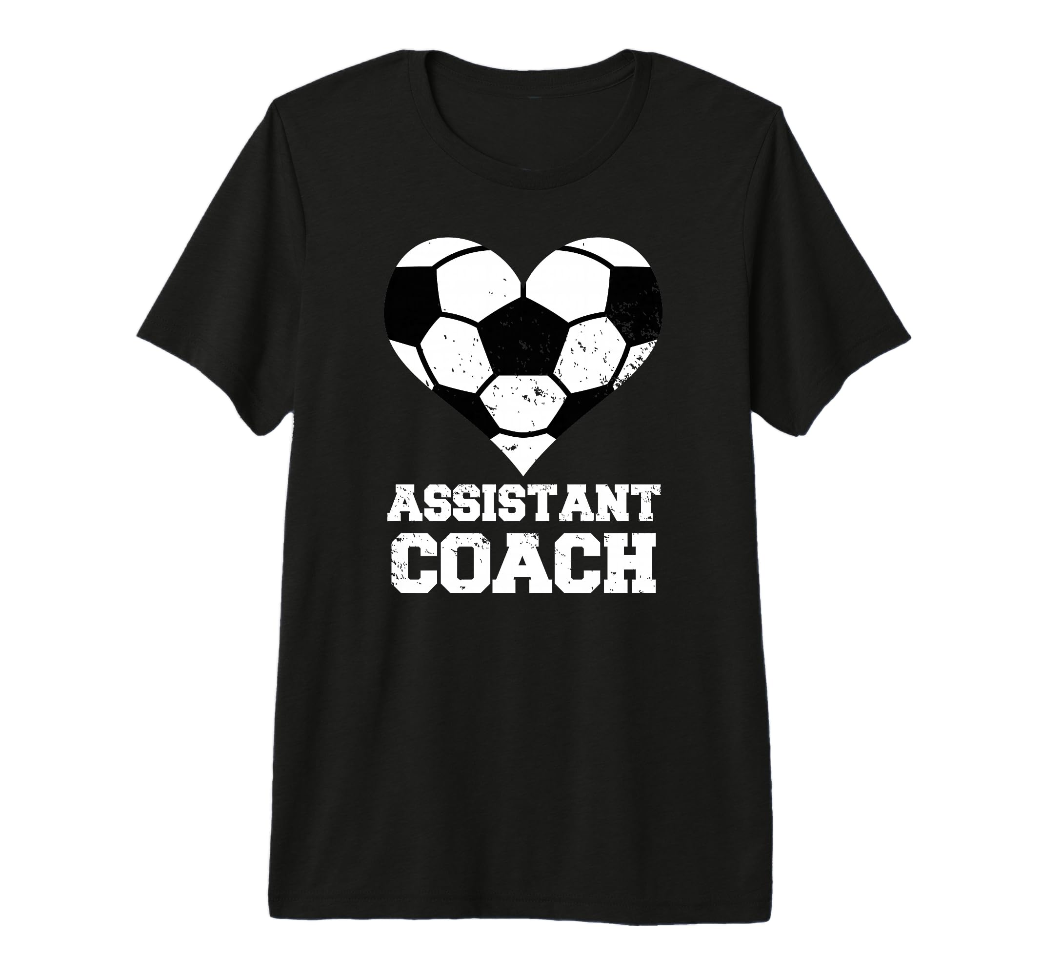 Assistant Soccer Coach Heart T-Shirt - Casual Everyday Wear Men Women