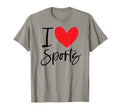 I Love Sports Football Baseball T-Shirt - Unique Graphic Men Women