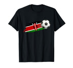 Kenya Soccer Ball Kenya Flag Jersey T-Shirt - Novelty Apparel for Adults
