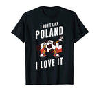 Poland Soccer Supporters Fun Flag T-Shirt - Minimalist Print Unisex