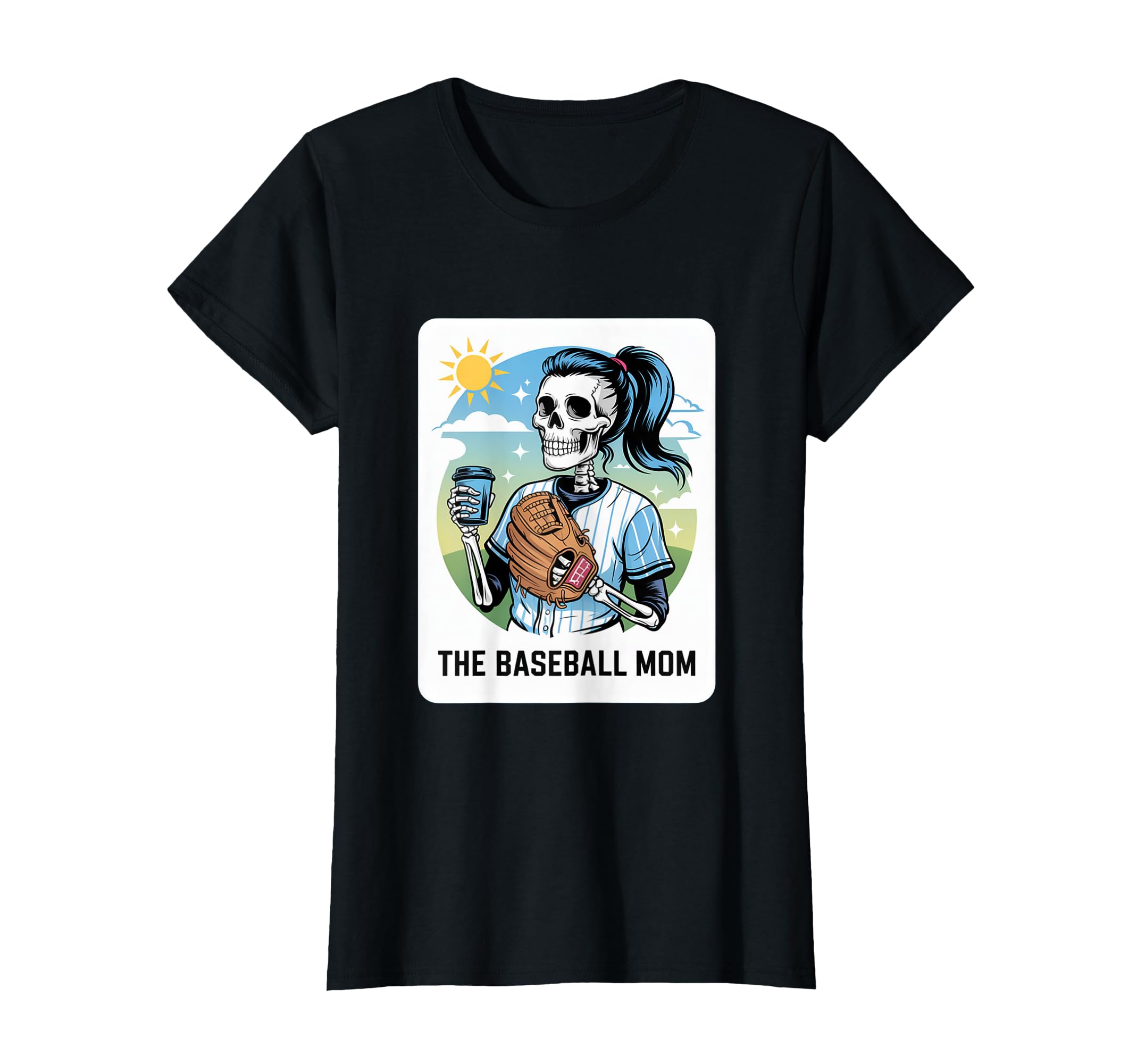 Baseball Mom Tarot Card Funny Mothers T-Shirt - Graphic Print Men Women