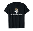 Soccer Sloth Peace Love Team Gift T-Shirt - Streetwear Style for Adults
