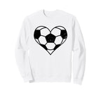 Soccer Heart Funny Soccer Player Mom Sweatshirt - Novelty Apparel Men Women