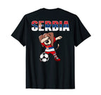 Dabbing Beagle Serbia Soccer T-Shirt - Casual Everyday Wear for Adults